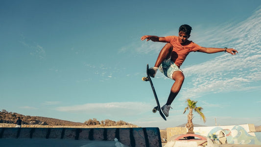 A man enjoying his ride on Rideo e skateboard