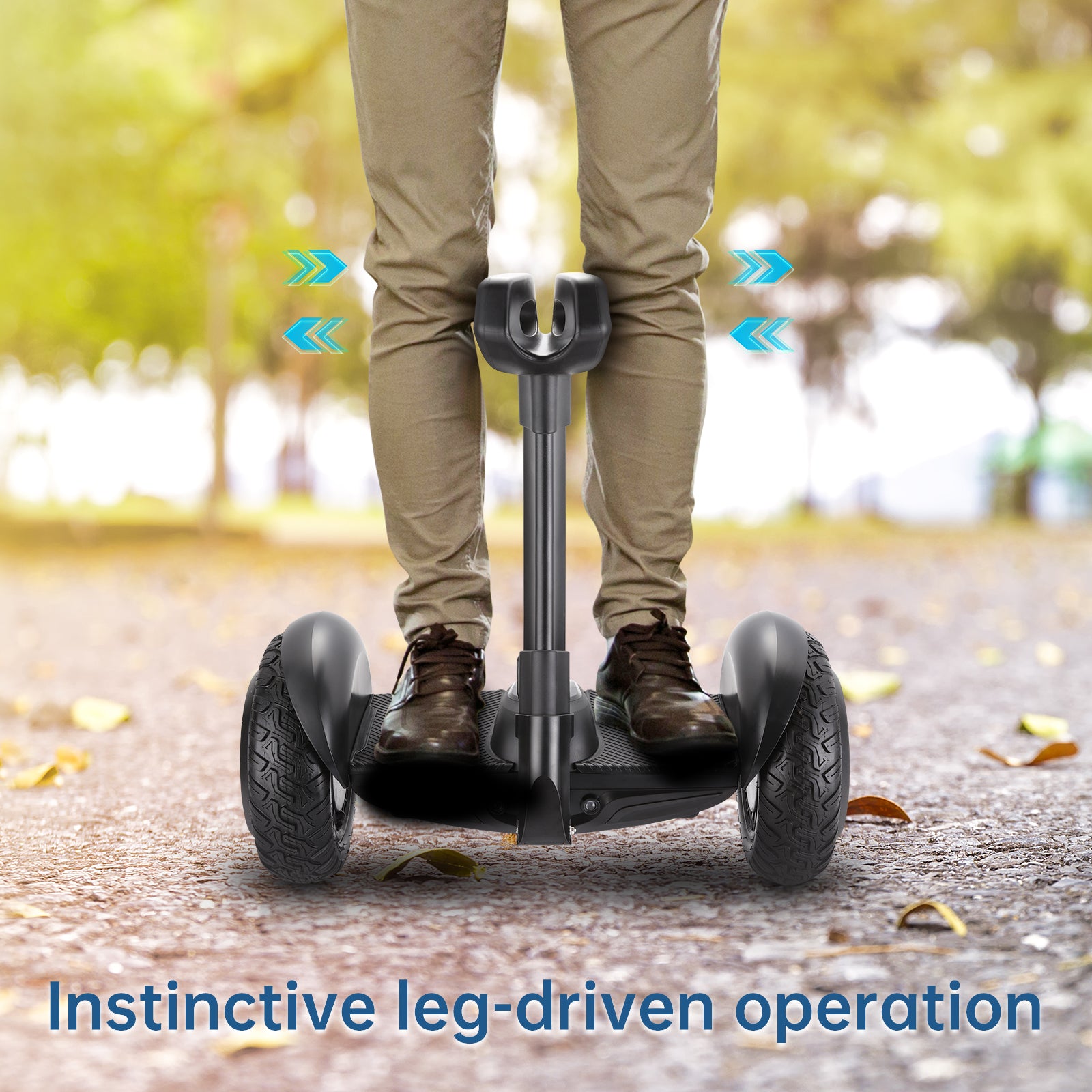 Learn to ride effortlessly with the RIDEO hoverboard's instinctive leg-driven operation system, offering an intuitive riding experience by simply shifting your weight.