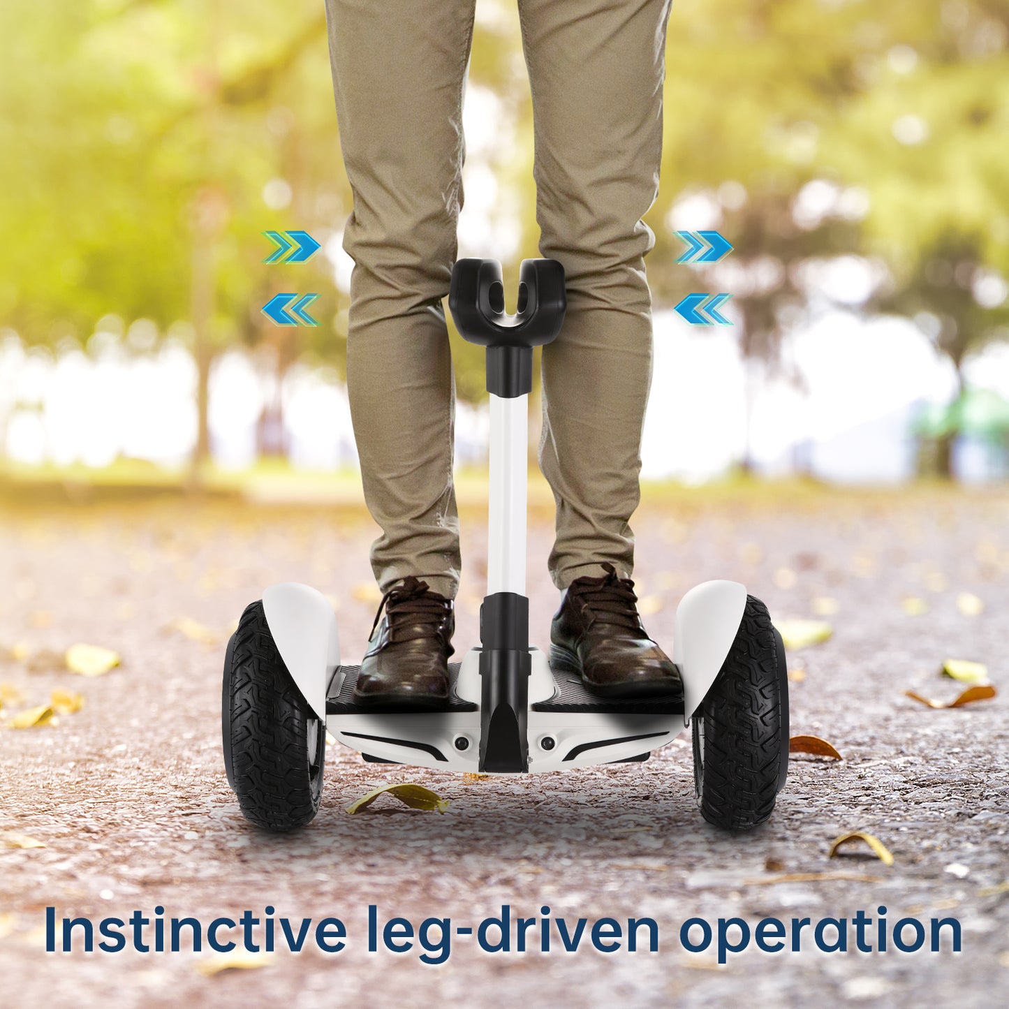 Learn to ride effortlessly with the RIDEO hoverboard's instinctive leg-driven operation system, offering an intuitive riding experience by simply shifting your weight.