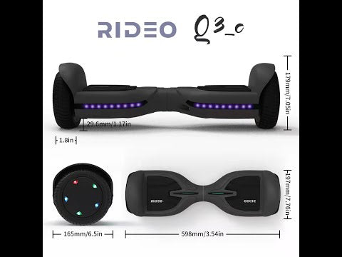 RIDEO Q3 C Hoverboard 6.5 inch electric self balance scotter with Blue